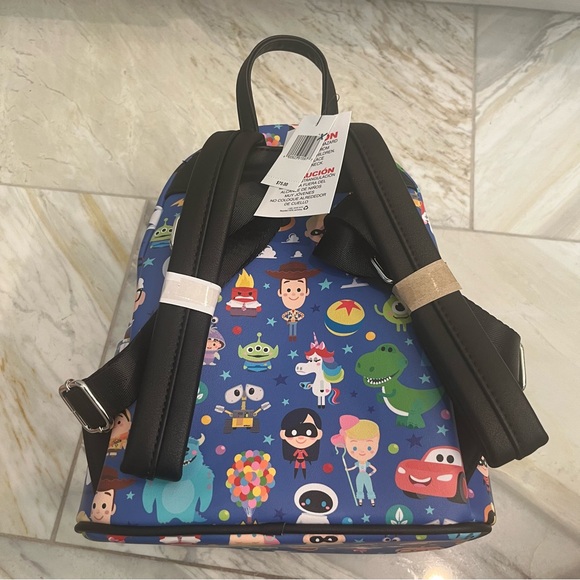 LOUNGEFLY NWT DISNEY PARKS PIXAR CHIBI BACKPACK MONSTERS INC THE INCREDIBLES - Picture 4 of 6